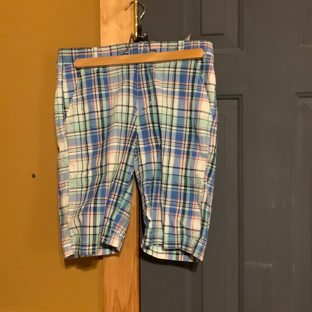 mens plaid shorts